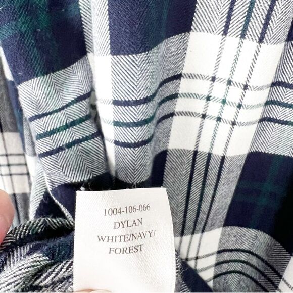 Rails Dylan Relaxed Fit Plaid Long Sleeve Button Down Crop Shirt Size Small - Picture 7 of 10